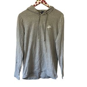 Nike Womens Marled Hooded Sweatshirt Size M Gray Athletic  Gym Lounge